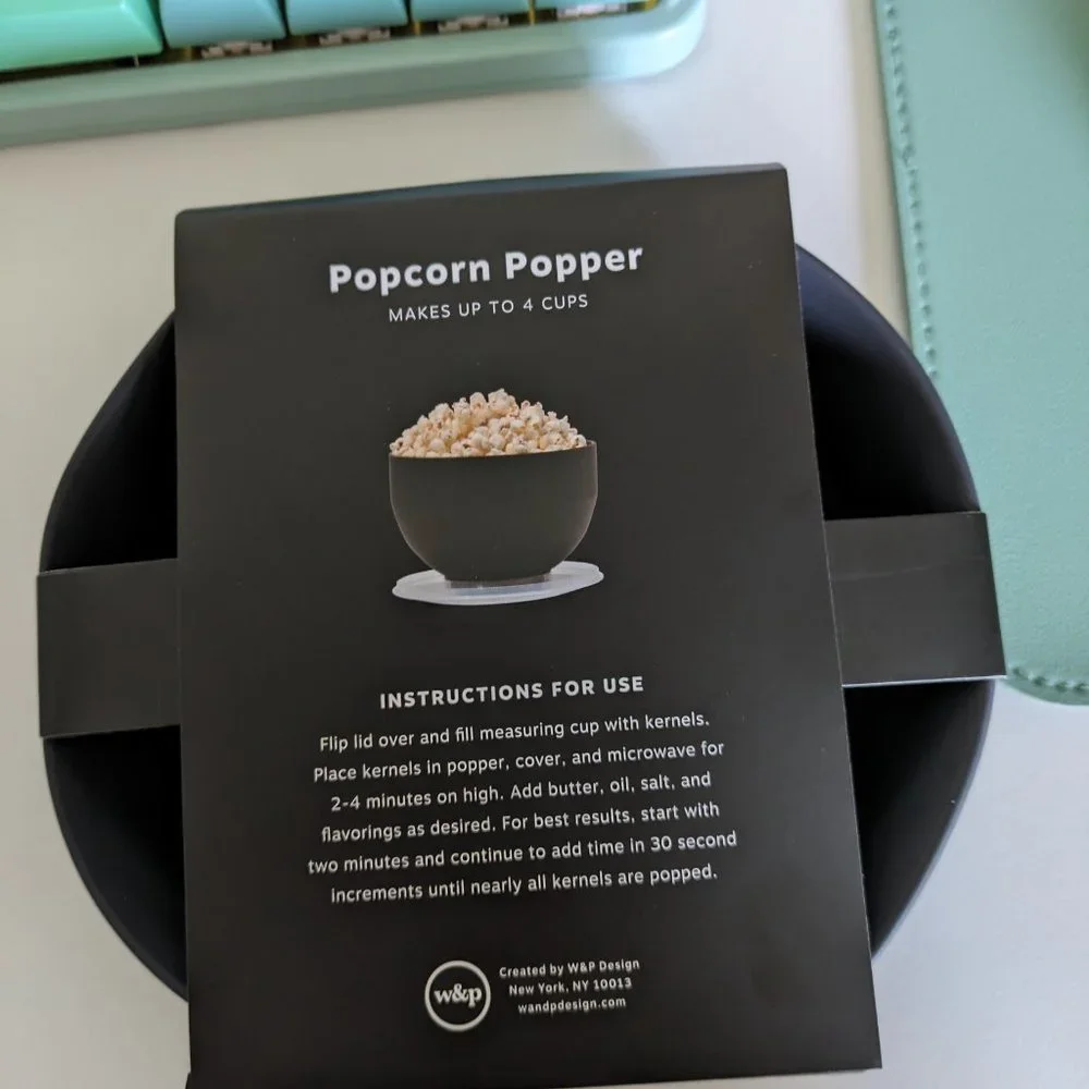 🌸 W&P The Popper 4 Cup Premium Silicone Popcorn Popper Bowl NEW / NWT